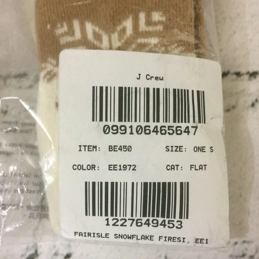 J. Crew Cozy Fairisle snowflake socks